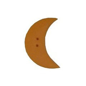 Button - Glow Orange Crescent Moon THUMBNAIL
