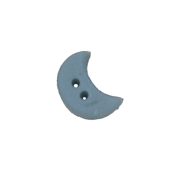 Button - Slate Blue Crescent Moon, Small MAIN