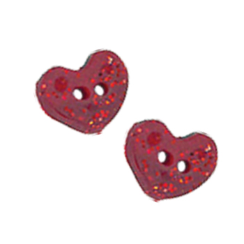 Button - Holiday Heart, Small (Rounded) - Set of 2 MAIN