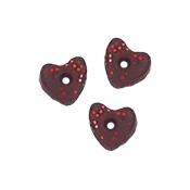 Button - Holiday Heart, Extra Small - Set of 3 THUMBNAIL
