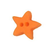 Button - Glow Orange Star, Small-Medium THUMBNAIL