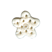 Button - White Glitter Snowflake THUMBNAIL