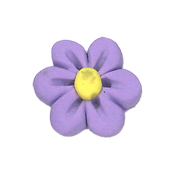 Button - Lavender Six Petal Flower THUMBNAIL