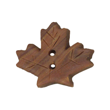 Button - Light Brown Maple Leaf, Small MAIN