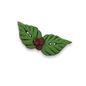 Button - Bordeaux Berry Holly, Small MAIN