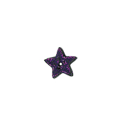 Button - Purple Glitter Galaxy Star, Extra Small THUMBNAIL