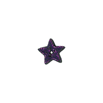 Button - Purple Glitter Galaxy Star, Extra Small MAIN