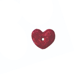Button - Metallic Red Heart, Extra Small MAIN