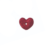 Button - Metallic Red Heart, Extra Small THUMBNAIL