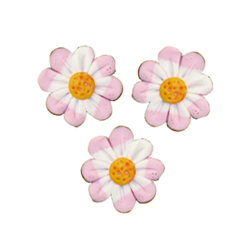 Button - Apple Blossom Flower, Extra Small (Set of 3) MAIN