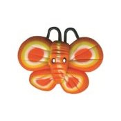 Button - Orange Butterfly THUMBNAIL