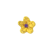 Button - Yellow Glitter Flower, Extra Small THUMBNAIL