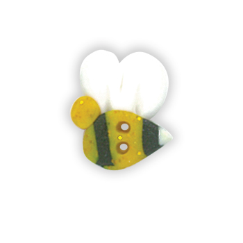 Button - Left-Facing Gold Glitter Bee, Extra Small MAIN