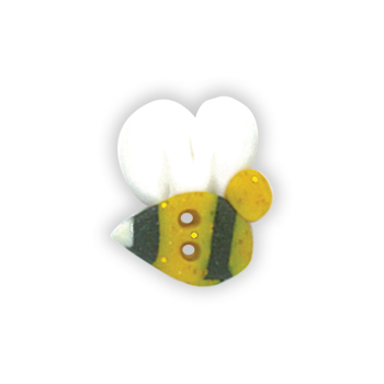 Button - Right-Facing Gold Glitter Bee, Extra Small MAIN