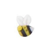 Button - Left-Facing Flying Bee, Extra Small THUMBNAIL