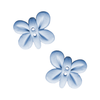 Button - Pearl Aqua Butterfly, Set of 2 MAIN