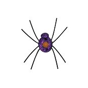 Button - Purple Glitter Spider THUMBNAIL