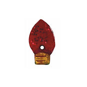 Button - Red Glitter Christmas Light THUMBNAIL