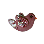 Button - Right-Facing Bird - Bordeaux, Extra Small MAIN