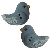 Button - Slate Bluebirds, Set of 2 THUMBNAIL
