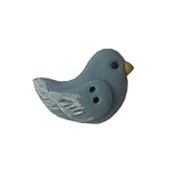 Button - Right-Facing Bird - Slate Blue M MAIN