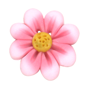 Button - Pink Blended Flowerhead, Medium MAIN