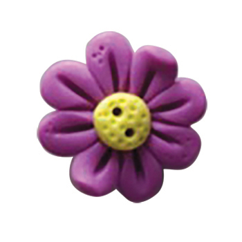 Button - Fuchsia Flower Head, Large MAIN