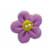 Button - Fuchsia Flower Head, Medium MAIN