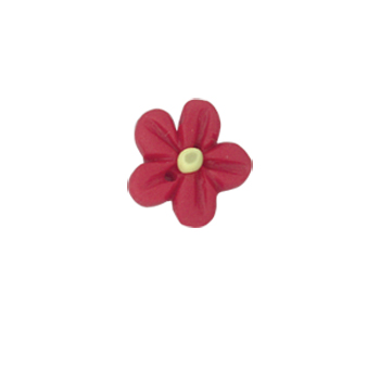 Button - Red w/Yellow Center Flower Head, Extra Small MAIN