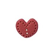 Button - Coral Lacy Heart THUMBNAIL