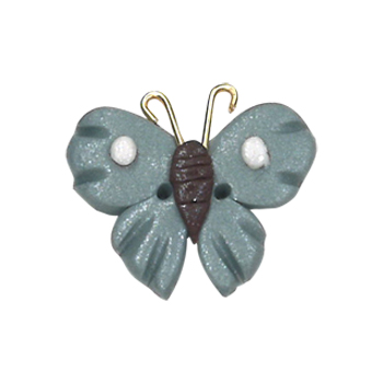 Button - Pearl Slate Butterfly, Medium MAIN