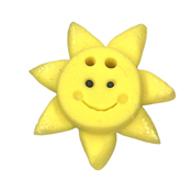 Button - Sun w/Smiley Face THUMBNAIL