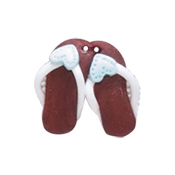 Button - Stacked Red Flip Flops, set of 2 THUMBNAIL