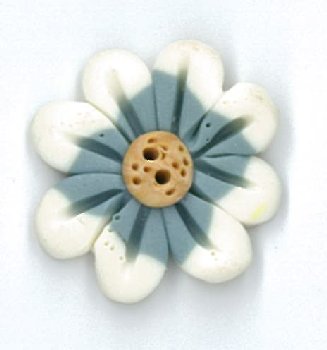 Button - Slate Blue Blossom, Medium MAIN