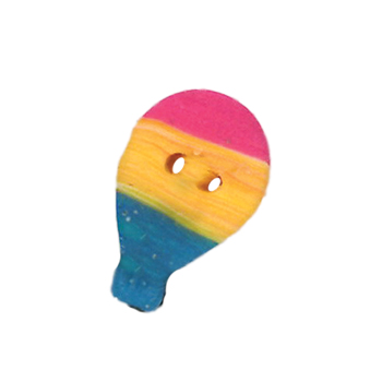 Button - Striped Balloon, Medium MAIN