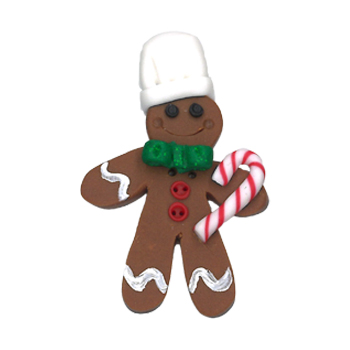 Button - Gingerbread Man (Chef) MAIN