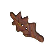 Button - Light Brown Oak Leaf THUMBNAIL