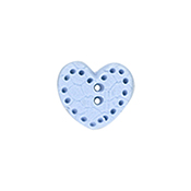 Button - Periwinkle Blue Lacy Heart, Small MAIN