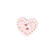 Button - Pink Glitter Lacy Heart, Small MAIN
