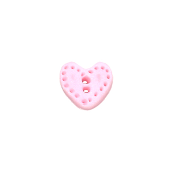 Button - Pink Lacy Heart, Small MAIN