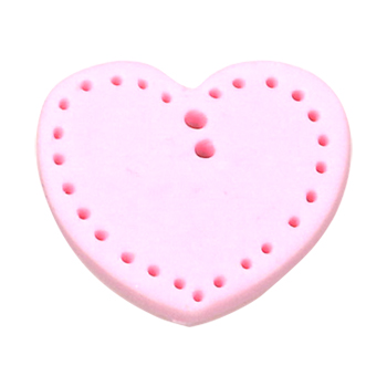 Button - Pink Lacy Heart, XL MAIN