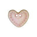 Button - Pink Pearl Lacy Heart, Small MAIN