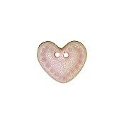 Button - Pink Pearl Lacy Heart, Small THUMBNAIL