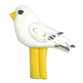 Button - Left Facing Standing Gull, Medium MAIN
