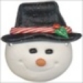 photo of SB427 snowman with top hat button MAIN
