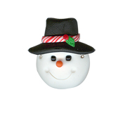 photo of SB427 snowman with top hat button THUMBNAIL