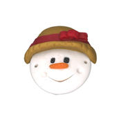 Button - Snow Lady with Straw Hat THUMBNAIL