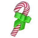Button - Candy Cane Left-Facing, Large MAIN