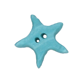 Button - Aqua Starfish, Small MAIN