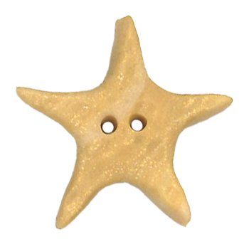 Button - Pale Gold Starfish, Large MAIN
